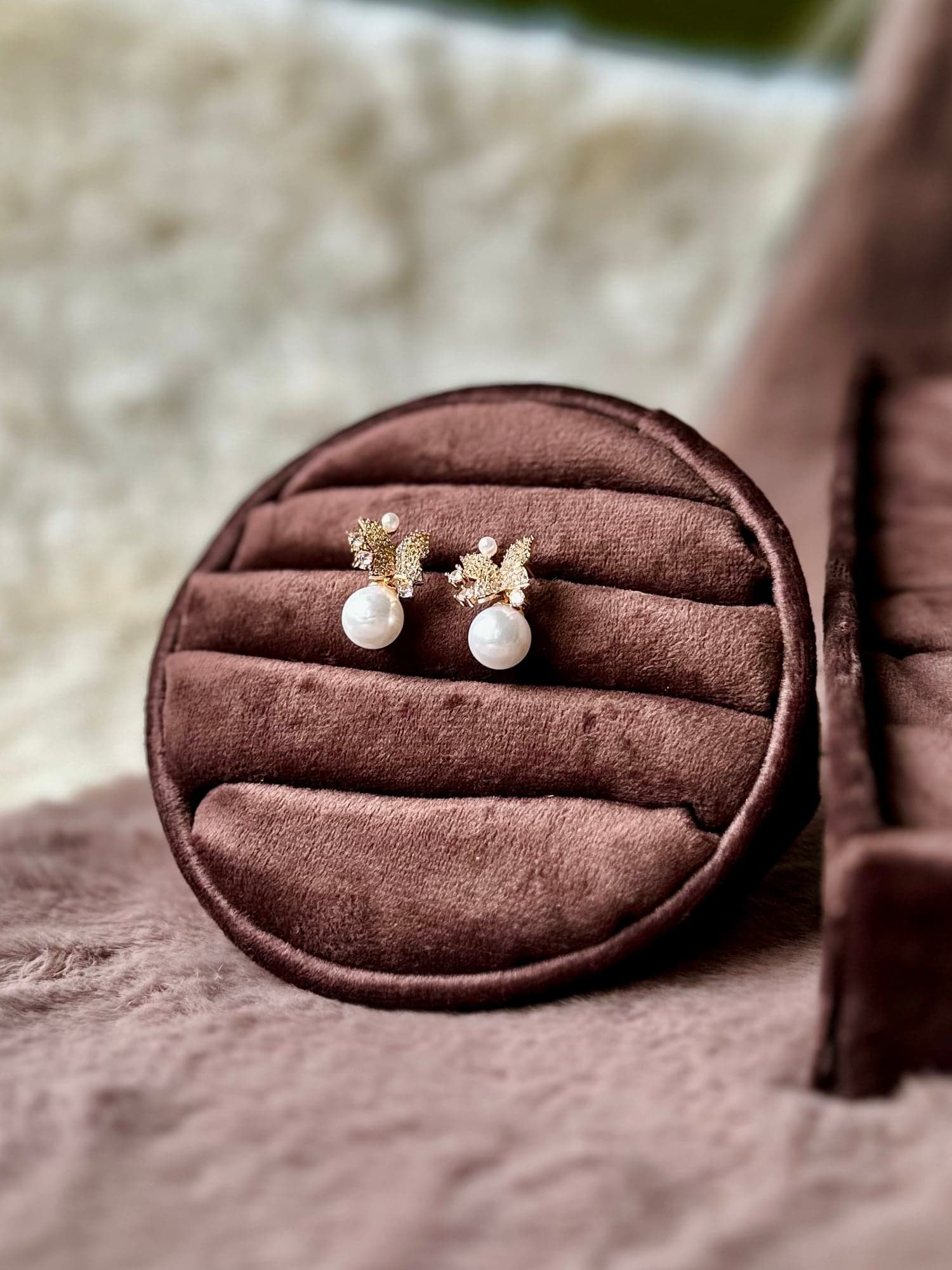 Farah Butterfly Pearl Drop Earrings