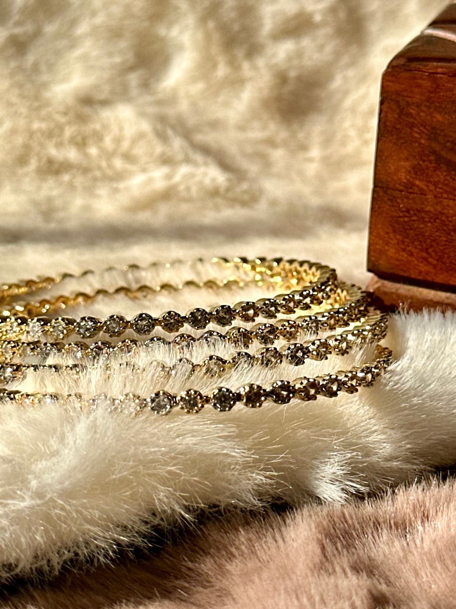 Roshni Pavé Tennis Cuff Set